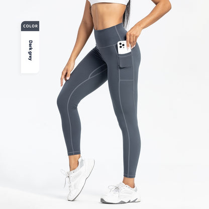 HIGH WAIST YOGA PANTS – PRACTICAL POCKETS &amp; SLIM FIT