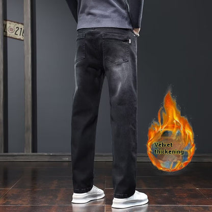 Men's Loose Straight Jeans Casual Long Pants