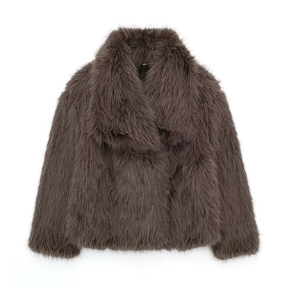 Manteau d'hiver en peluche à la mode