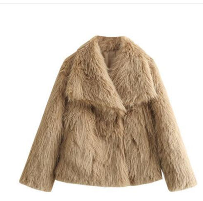 Manteau d'hiver en peluche à la mode