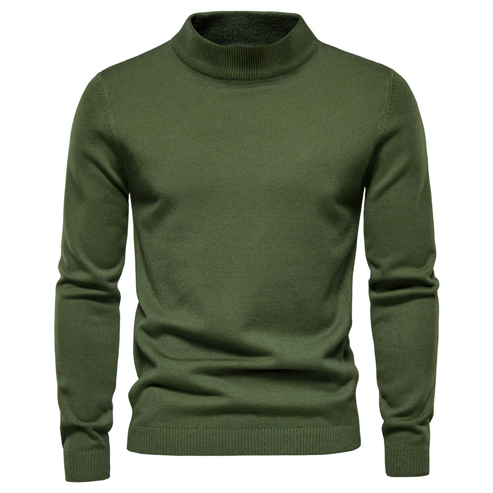 Men's Mid-Length Collar Slim Fit Sweater Multicolor for Men