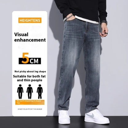 Men's Loose Straight Jeans Casual Long Pants