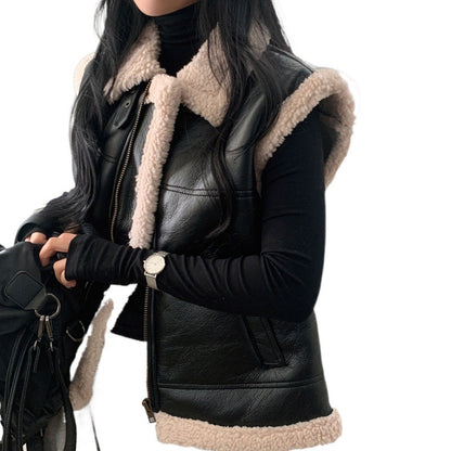 Women's Sleeveless Zipper Jacket