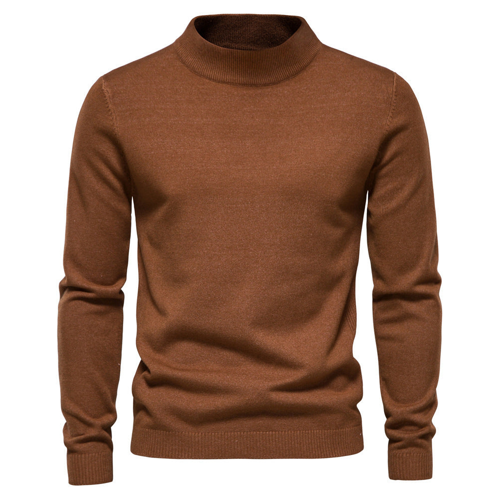 Men's Mid-Length Collar Slim Fit Sweater Multicolor for Men