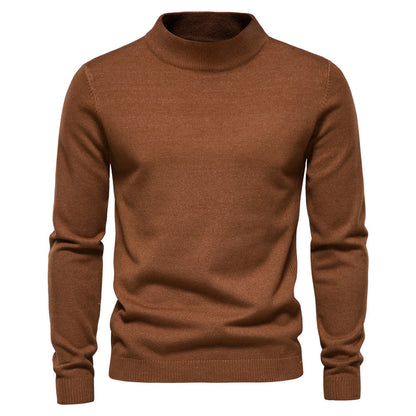 Men's Mid-Length Collar Slim Fit Sweater Multicolor for Men