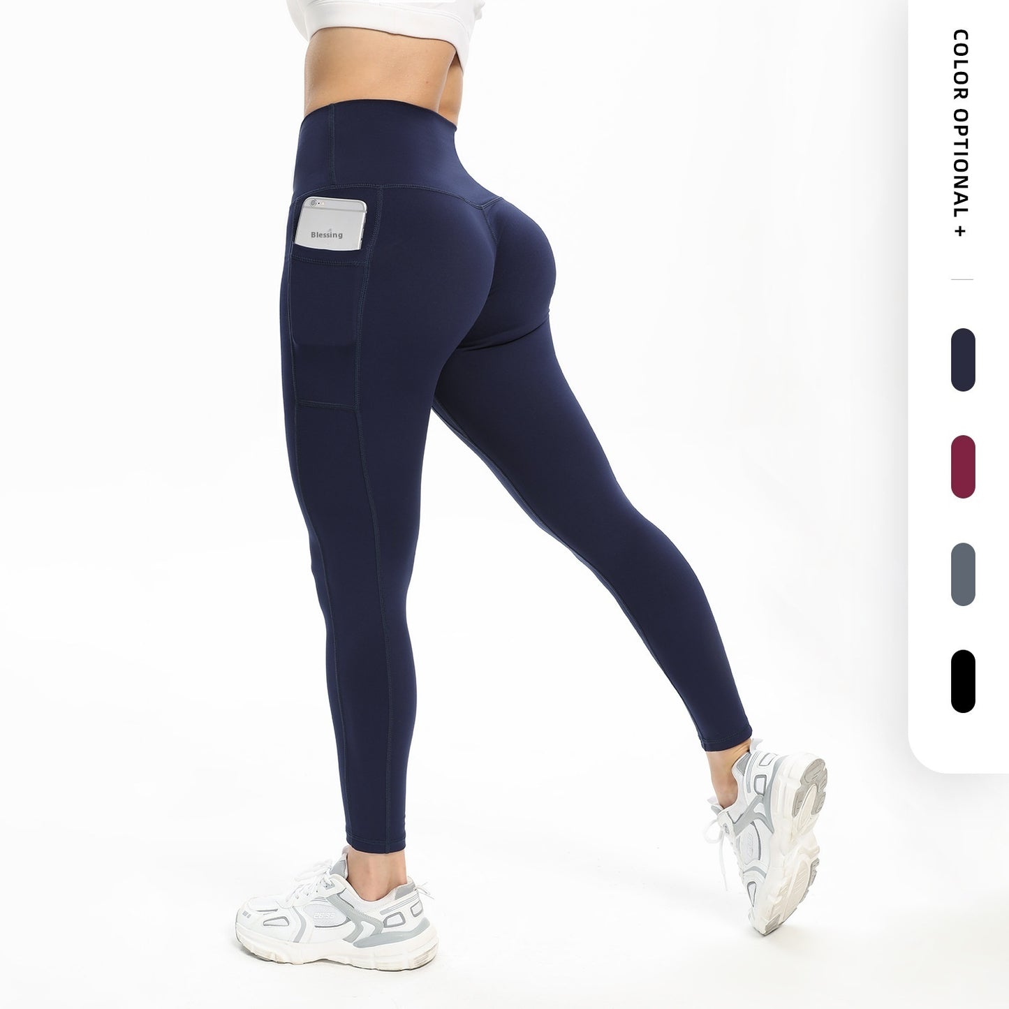 HIGH WAIST YOGA PANTS – PRACTICAL POCKETS &amp; SLIM FIT