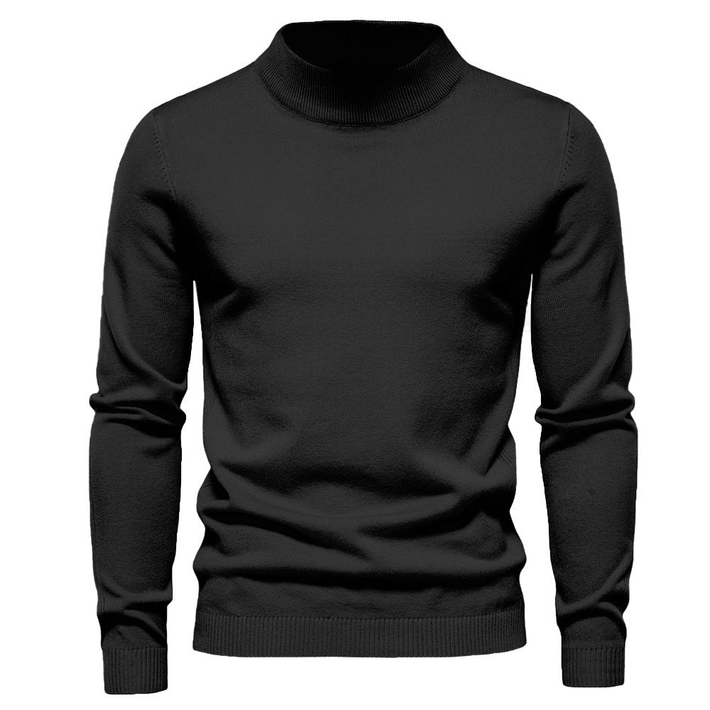 Men's Mid-Length Collar Slim Fit Sweater Multicolor for Men