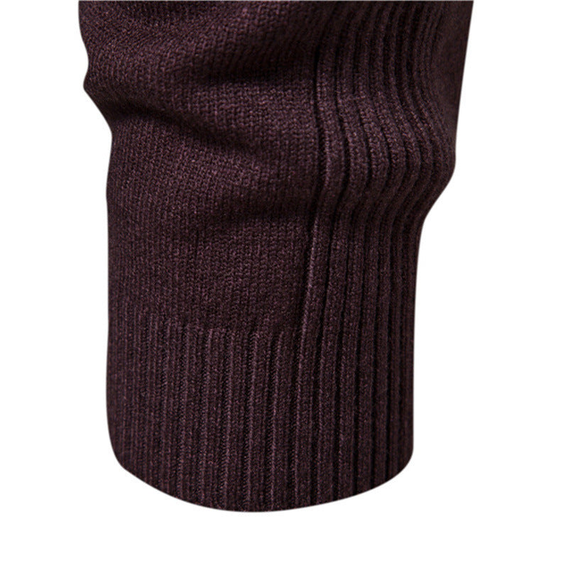 Men's Mid-Length Collar Slim Fit Sweater Multicolor for Men