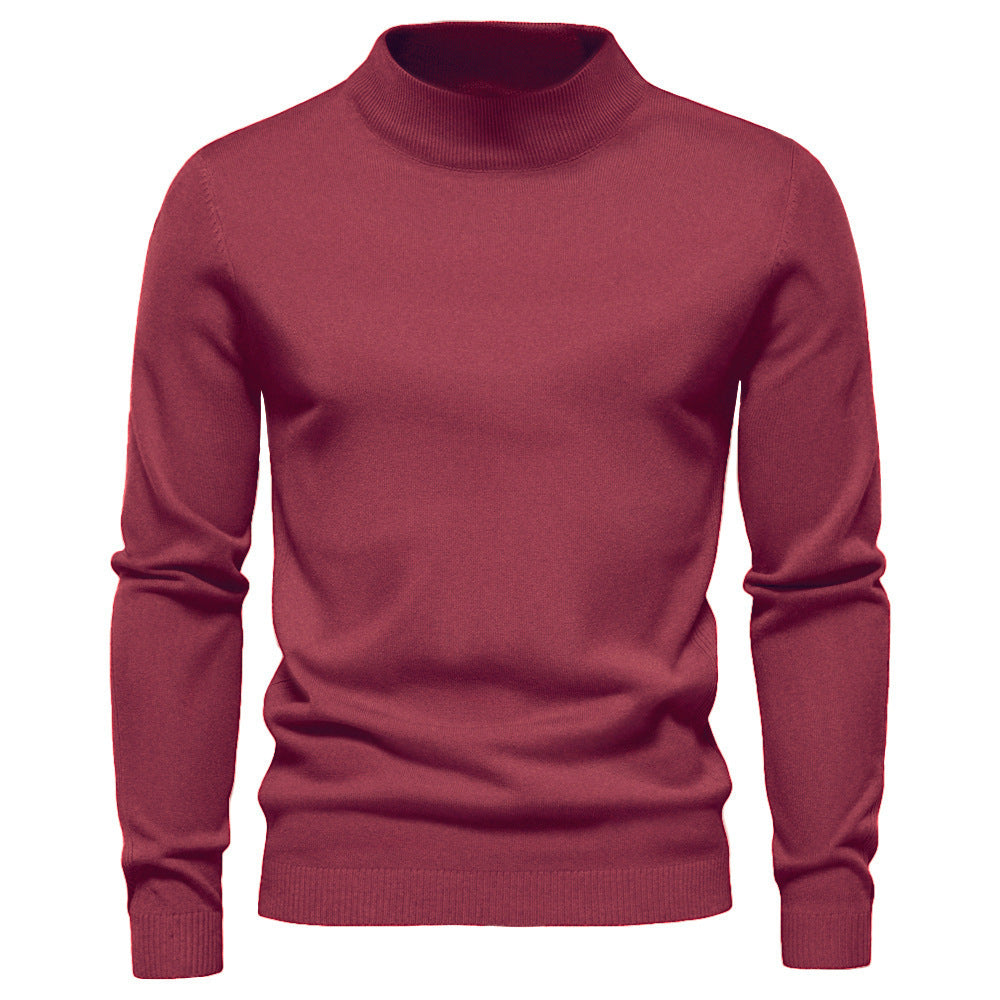 Men's Mid-Length Collar Slim Fit Sweater Multicolor for Men