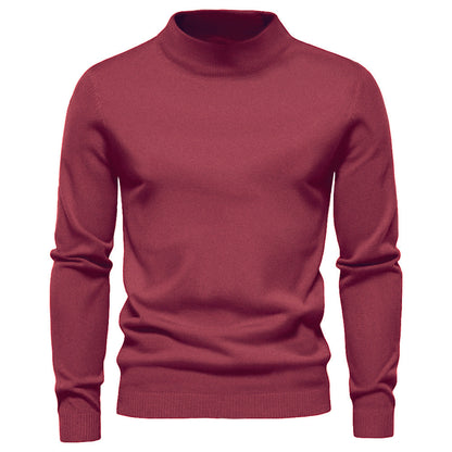 Men's Mid-Length Collar Slim Fit Sweater Multicolor for Men