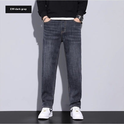 Men's Loose Straight Jeans Casual Long Pants