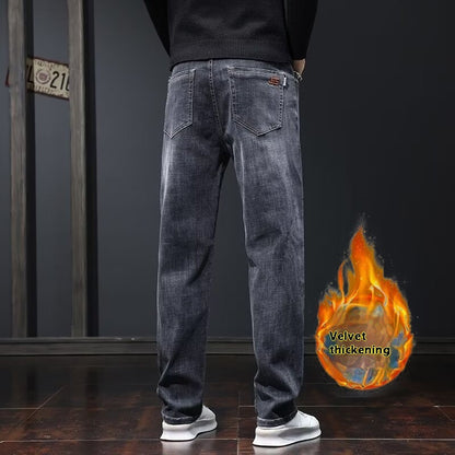 Men's Loose Straight Jeans Casual Long Pants