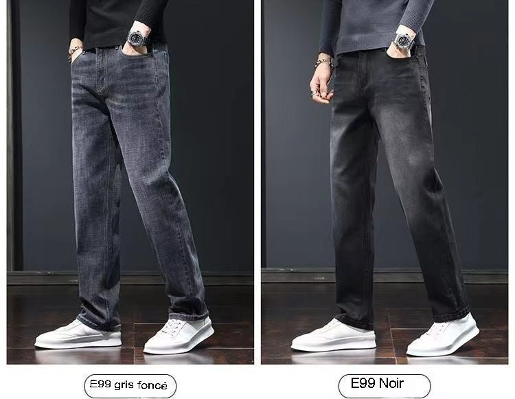 Men's Loose Straight Jeans Casual Long Pants