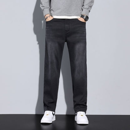 Men's Loose Straight Jeans Casual Long Pants