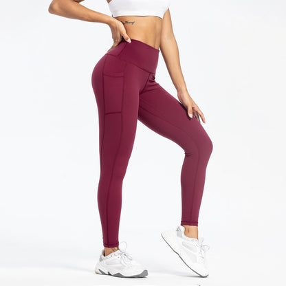 HIGH WAIST YOGA PANTS – PRACTICAL POCKETS &amp; SLIM FIT