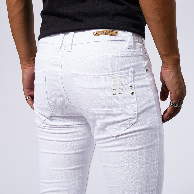 WHITE STRETCH SKINNY JEANS – EUROPEAN &amp; AMERICAN STYLE