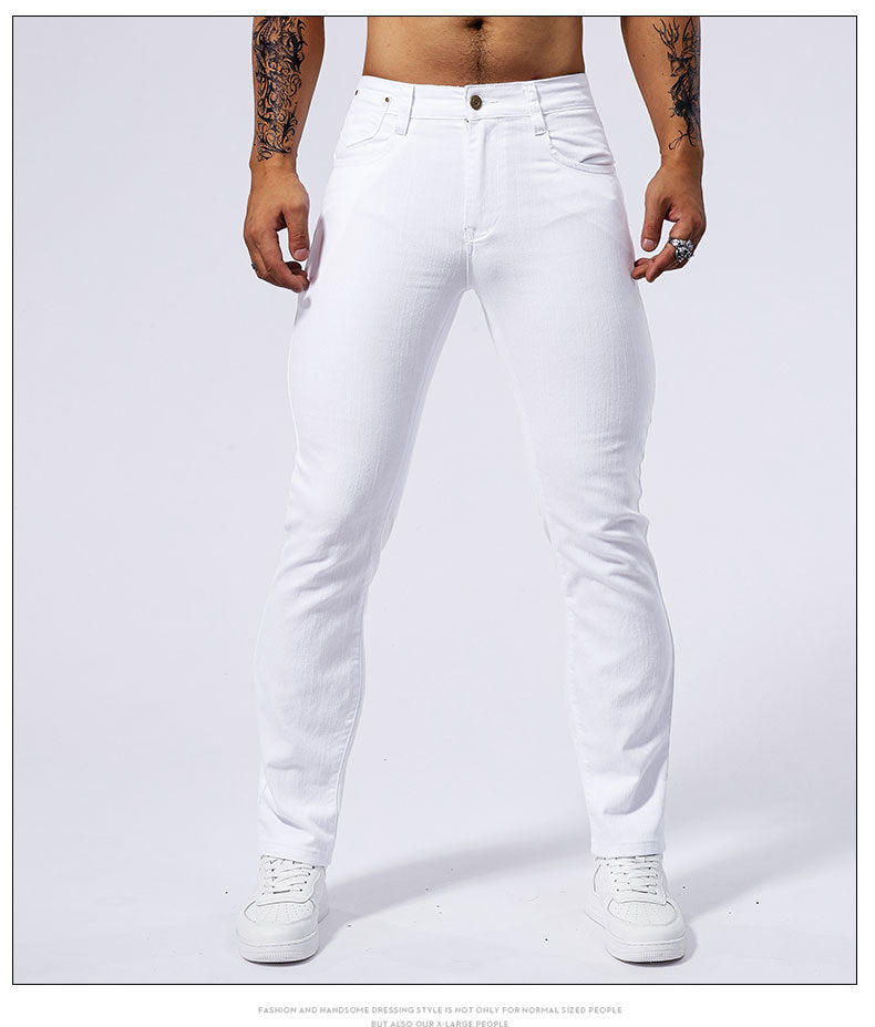 WHITE STRETCH SKINNY JEANS – EUROPEAN &amp; AMERICAN STYLE