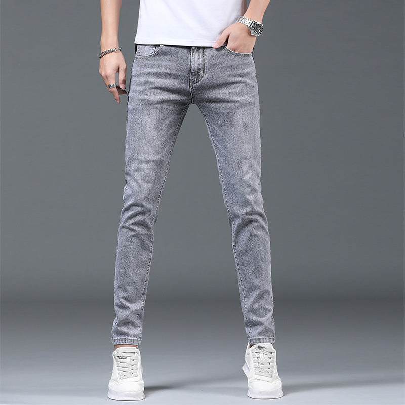 SLIM STRAIGHT JEANS – HELLGRAU, ELEGANZ &amp; KOMFORT