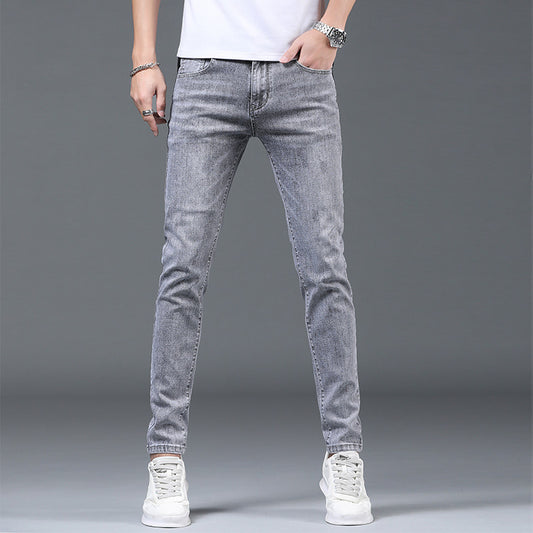 SLIM STRAIGHT JEANS – LIGHT GREY, ELEGANCE &amp; COMFORT