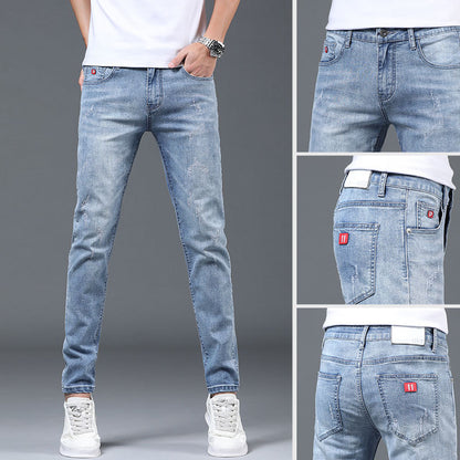 SLIM STRAIGHT JEANS – HELLGRAU, ELEGANZ &amp; KOMFORT