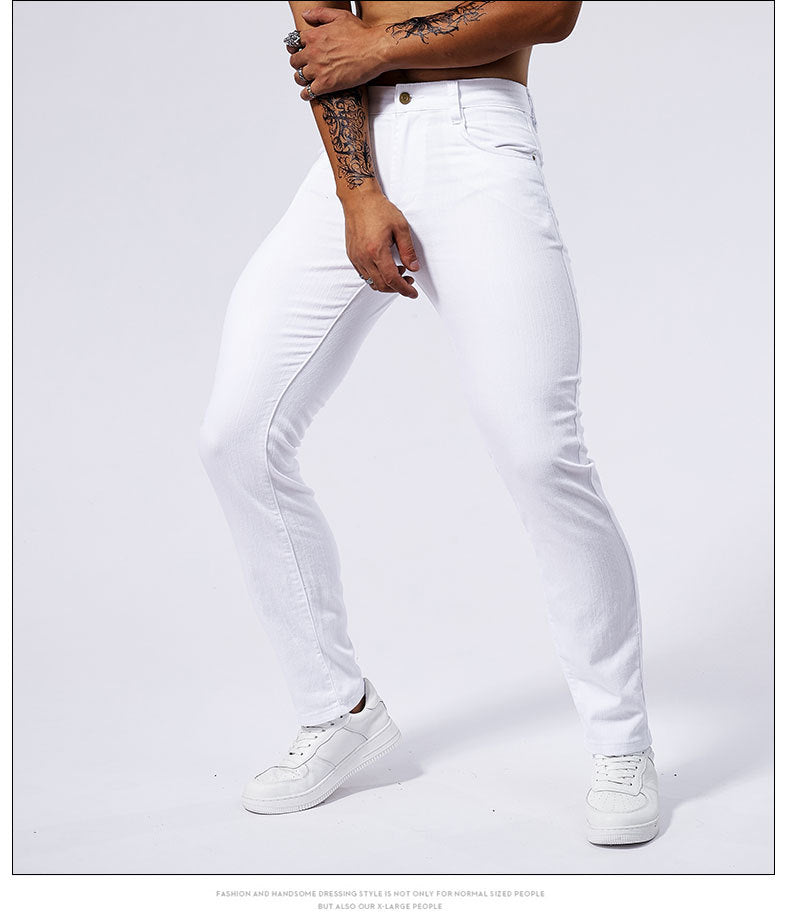 WHITE STRETCH SKINNY JEANS – EUROPEAN &amp; AMERICAN STYLE