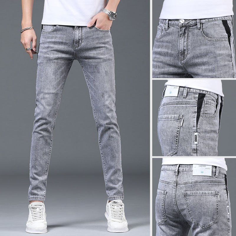 SLIM STRAIGHT JEANS – HELLGRAU, ELEGANZ &amp; KOMFORT