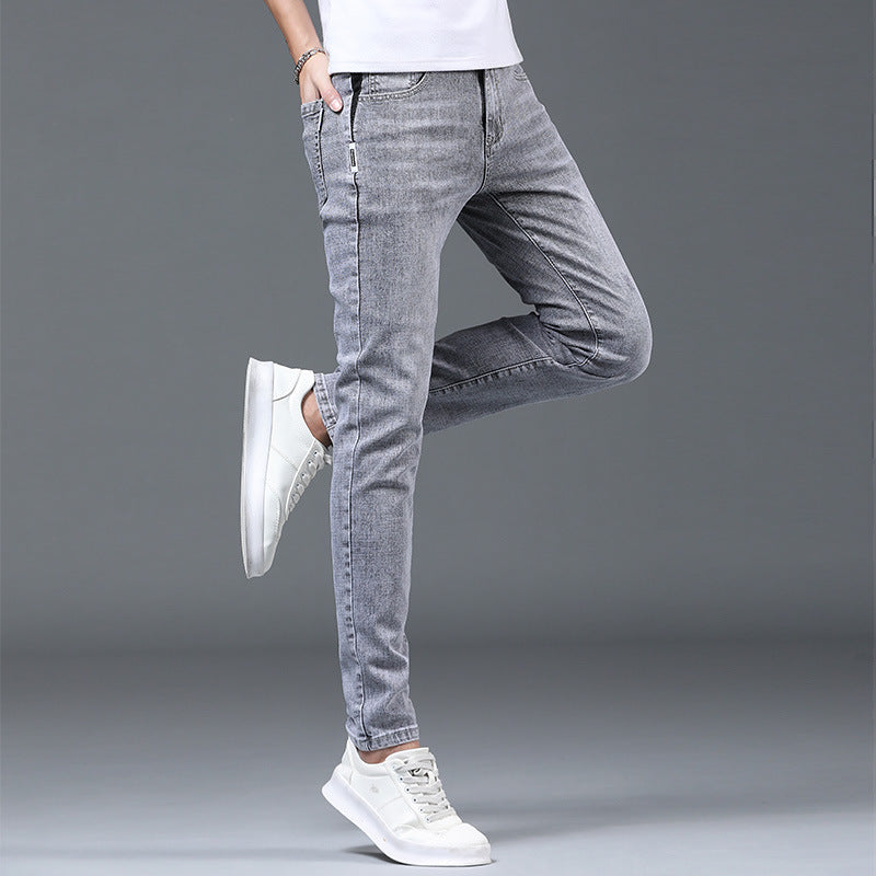 SLIM STRAIGHT JEANS – HELLGRAU, ELEGANZ &amp; KOMFORT