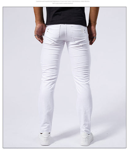 WHITE STRETCH SKINNY JEANS – EUROPEAN &amp; AMERICAN STYLE