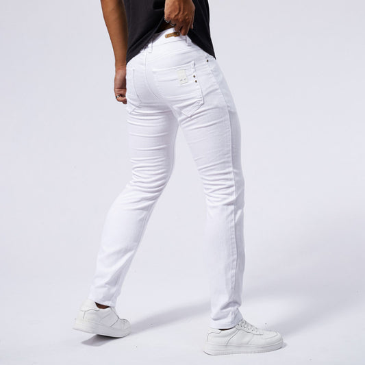 WEISSE STRETCH-SKINNY-JEANS – EUROPÄISCHER UND AMERIKANISCHER STIL