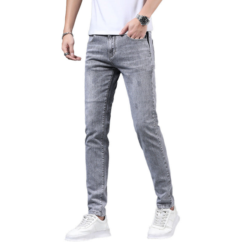 SLIM STRAIGHT JEANS – HELLGRAU, ELEGANZ &amp; KOMFORT