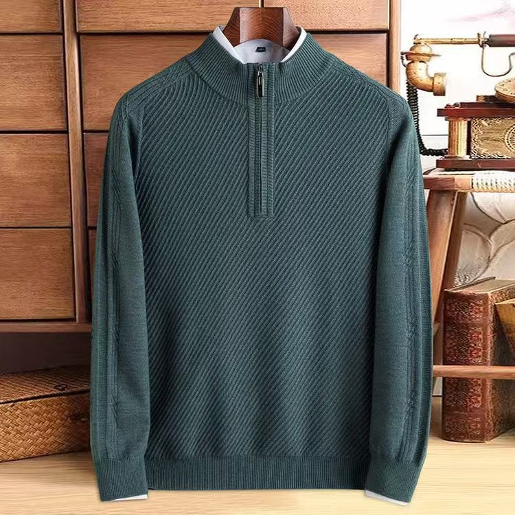 Men's Pure Wool Thickened Knit Sweater