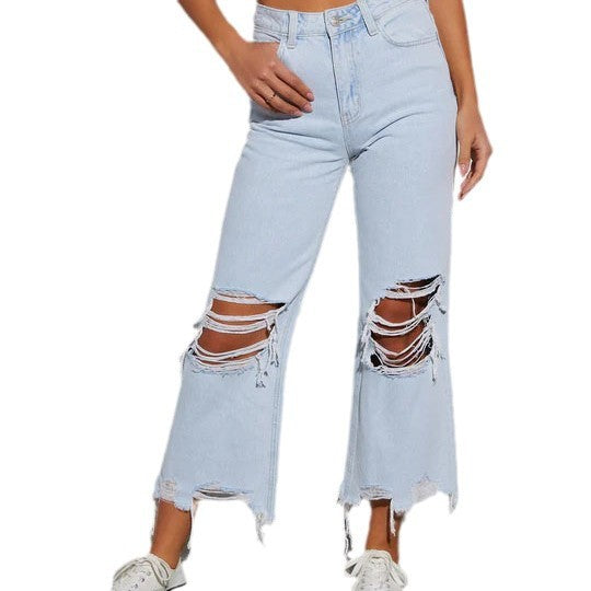 LOW RISE RIPPED JEANS – BOLD &amp; RETRO STYLE