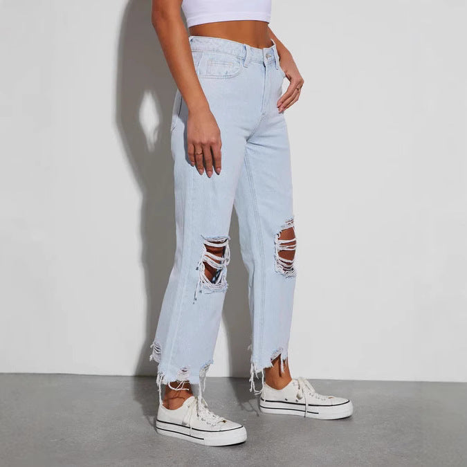 LOW RISE RIPPED JEANS – BOLD &amp; RETRO STYLE