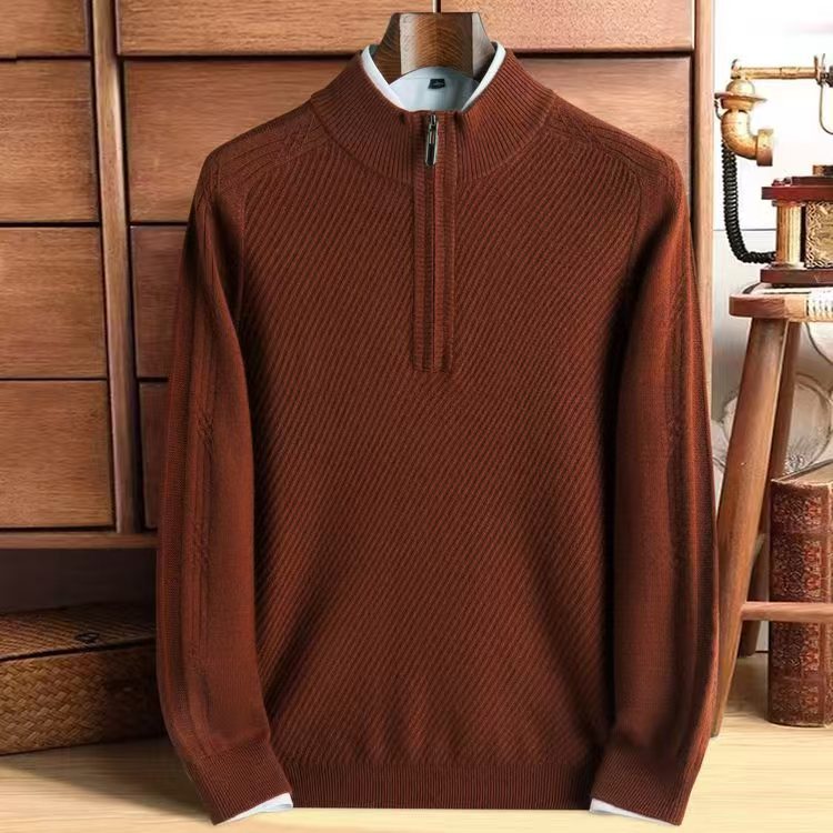 Men's Pure Wool Thickened Knit Sweater