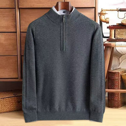 Pull En Tricot Épaissi Pure Laine Homme