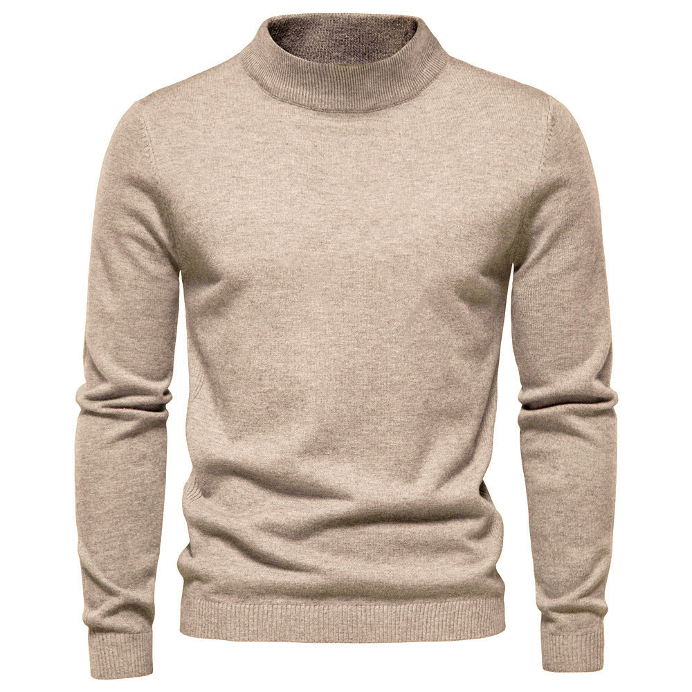 Men's Mid-Length Collar Slim Fit Sweater Multicolor for Men