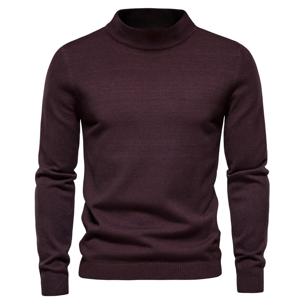 Men's Mid-Length Collar Slim Fit Sweater Multicolor for Men