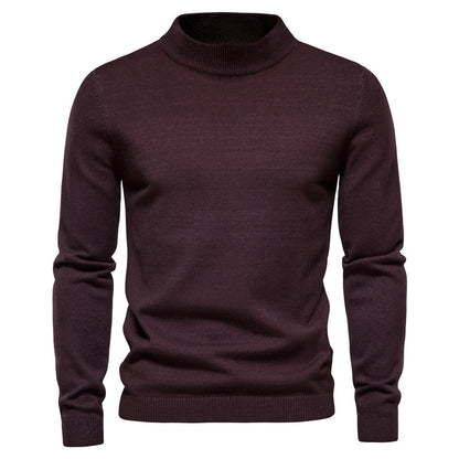 Men's Mid-Length Collar Slim Fit Sweater Multicolor for Men