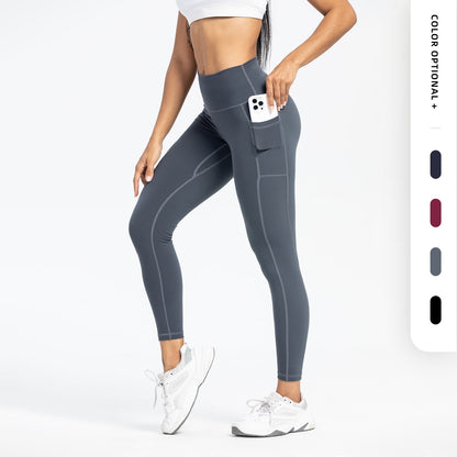 HIGH WAIST YOGA PANTS – PRACTICAL POCKETS &amp; SLIM FIT