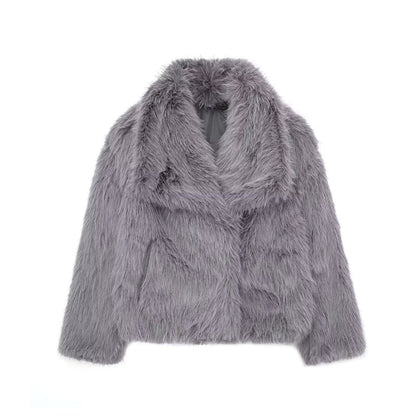 Manteau d'hiver en peluche à la mode