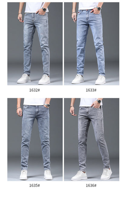 SLIM STRAIGHT JEANS – HELLGRAU, ELEGANZ &amp; KOMFORT