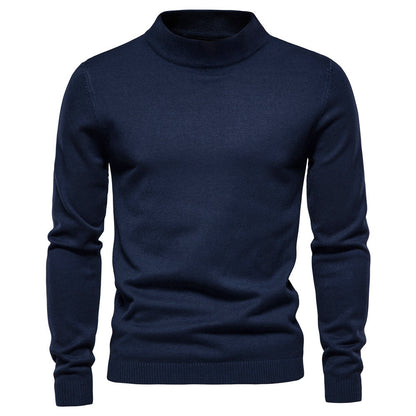 Men's Mid-Length Collar Slim Fit Sweater Multicolor for Men