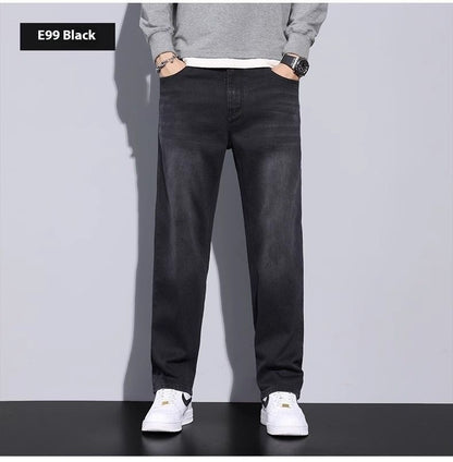 Men's Loose Straight Jeans Casual Long Pants