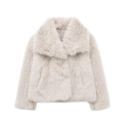 Manteau d'hiver en peluche à la mode