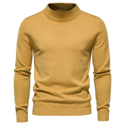 Men's Mid-Length Collar Slim Fit Sweater Multicolor for Men