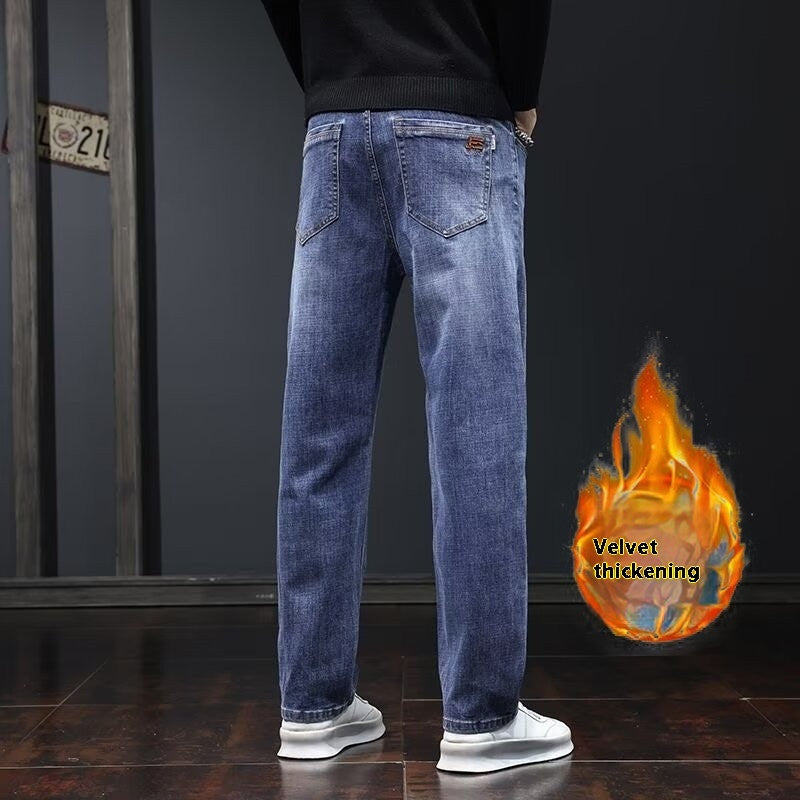 Men's Loose Straight Jeans Casual Long Pants