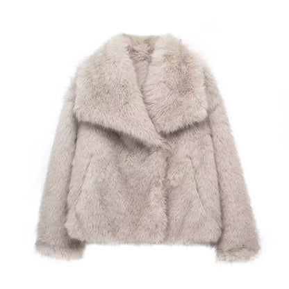 Manteau d'hiver en peluche à la mode