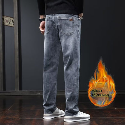 Men's Loose Straight Jeans Casual Long Pants